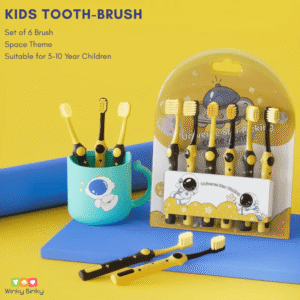 Space Theme ToothBrush Yellow Black